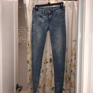 Blue super stretch American Eagle jeans